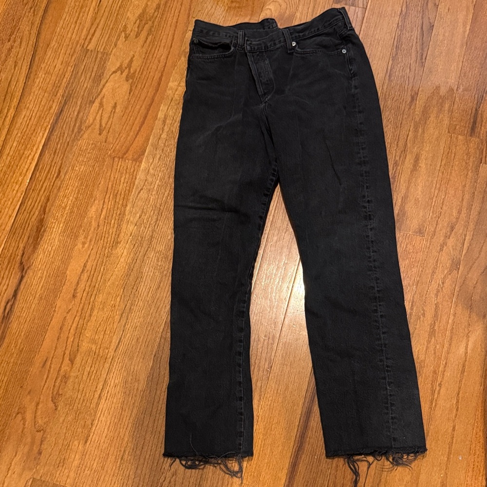 Agolde Women's Black Cross Jeans